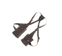 vreplrse Riñonera Cinturón Multifunción Arnés De Hombro Estuche para Hombres Mujeres Steampunk Estilo Vintage Equitación Y Senderismo Al Aire Libre Hombres Mujeres Steampunk, Marrón Oscuro, 10x30cm