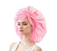 vreplrse Sombrero con cinta de satén suave La protección del cabello para niños protege el cabello y es un ayudante de vida versátil. Tiene correas sueltas, Rosa