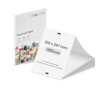 vretti Impresora térmica plegable A4, papel térmico compatible con impresora portátil P83 y otras impresoras portátiles A4, 210 x 297 mm, papel térmico, 100 hojas