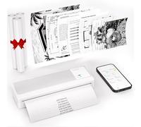 vretti P83 Impresora móvil A4 para Viajes, Impresora térmica A4 Compatible con Android e iOS, Compatible con Papel térmico A4 de 210 x 297 mm para el hogar, Oficina, Foto