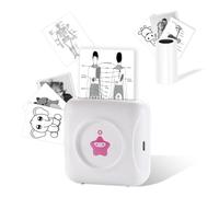 vretti TP2-Y Mini Impresora térmica de Mano Compatible con Android e iOS con 1 Rollo de Etiquetas, Impresora Bluetooth para iPhone, Lista de Trabajo, Notas, Fotos, Bricolaje