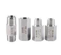 VRHZSKCN Válvula de retención unidireccional Hexagonal Hembra-Macho BSP NPT de 1/8", 1/4", 3/8", 1/2", 3/4", 1", antirretorno, en línea, Acero Inoxidable 304(3/4",Female To Female NPT)