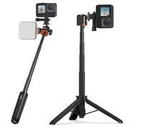 VRIG TP-08S - Trípode de selfie para cámara Gopro con trípode invisible largo extensible para GoPro Hero 11 10 9 8 7; insta360 One DJI Action