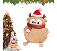 Vriusi Almohadas decorativas para vacaciones, decoración de felpa de Navidad, almohada para pasillo, almohadas de cama de Navidad, decoración de sofá de Navidad, almohada de sofá temática navideña