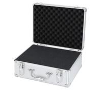 Vriusi Aluminum Hard Case, Multifunction Suitcase with Built-in Sponge, Heavy Duty Carrying Briefcase, Waterproof with Lock Hard Side Briefcases, 12.5x10.2x5.59in for Precision Equipment or Cameras,