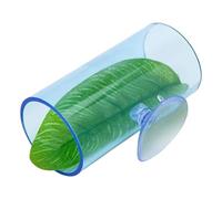 Vriusi Betta Acrylic Tube, Breeding Resting Beds, Tunnel Transparent Hollow Design, Leaves Pad Betta Fish Enrichment Betta Resting Tube, Multifunctional Betta Fish Tank Decorations