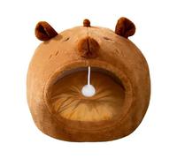 Vriusi Cama con cueva para gato, Capybara Design Bed, Cozy Puppy Sleeping Bed, Winter Warm Cave Bed, Indoor Cat Bed, Small Pet Cave, Plush Pet Bed, Cute Cat Sleeping Nest, Soft Puppy Bed
