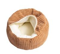 Vriusi Cama para Gatos con Cueva, Cama para Dormir en el Interior, cómoda Cama para Gatos con Manta para Dormir, Cama para Mascotas no resbaladizas, Cama y Lavable para Mascotas pequeñas y