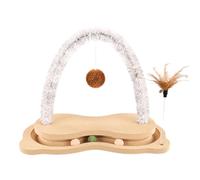 Vriusi Cat Scratching Ball Spinner, Cat Scratcher with Rotating Turntable, Arch-Shaped Pet Cat Scratching and Itch Artifact, Interactive Relaxation Tool Toy for Indoor Cats and Dogs