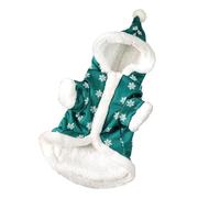 Vriusi Christmas Clothes, Thick Winter Warm Dog Vest, Velvet and Thickened Cotton Hooded Jacket, Windproof Warm Dog Garments for Dog, Outdoor and Winter, Present for Dog Lovers