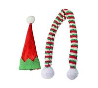 Vriusi Christmas Wine Bottle Cover, Plaid Wine Bottle Hat, Decorative Topper for Wine Bottle, Champagne Beer Bottle Holder, Christmas Hat and Scarf for Home Holiday Christmas Decorations