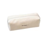 Vriusi Corduroy Pencil Case, Creative Cosmetic Bags, Cute Corduroy Pencil Case for Office, Simple High School Student Stationery Bag, Large Capacity Zipper Makeup Pouch Bag and Pencil Case
