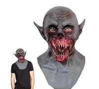 Vriusi Cubierta facial de vampiro para adultos, cubierta de cara de vampiro de, tocado, visible, cómoda, para casa encantada, tema, aventura