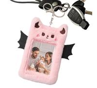 Vriusi Devil Plush Card, Card Holder Cover, Cute Card Sleeves, Plush Card Holder Card Holder Lanyard Badge Sleeve Holder Photocard Keychain Holder Girl Card Holder Devil Card Cover Plush Card Sleeves