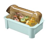 Vriusi Escurridor de platos de cocina multicapa, escurridor de platos ajustable, estante de secado extraíble, solución de secado de platos, ahorro de espacio, estante de secado de fregadero de cocina