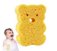 Vriusi Esponja de baño para niños pequeños, esponja suave para lavado corporal de bebé, esponja de pulpa de madera, bonito cepillo de ducha, removedor de piel muerta, esponja de ducha, suministros de