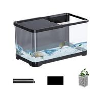 Vriusi Fish Tank Kit, Small Aquarium Kit, Decorative Saltwater Aquarium, Creative Fish Aquarium, Aquarium With Basket, Versatile Fish Tank, Jellyfish Aquarium Kit, Guppy Fish Tank, Shrimp Aquarium Set