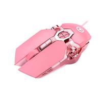 Vriusi Game Mice Wired, Ergonomic Programmable Mice Corded Computer Mice, 4 Adjustable dpi USB Computer Mice, Plug-In Mice for Home Offices, Precision, Wired, Computer Mice for Work