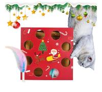 Vriusi Interactive Indoor Cat Toys | Automatic Rotating Feather Maze Toy | Engaging Puzzle & Teaser Toy with Multi-Hole Design for Indoor Cats, Smart Pet Entertainment, Cat Maze Puzzle