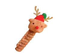 Vriusi Lazos de pelo de Navidad, coleteros elásticos en, lazos para el pelo de vacaciones, lazos de pelo sin daño, coleteros de Navidad, soportes elásticos para coletas