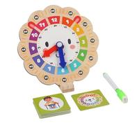Vriusi Learning Clock for Kids, Color Sorting Clock Lion-Shaped Teaching Clock, Numbers Clock Model Toy, Wooden Kindergarten Toy for Kids Over 3 Years Old, Educational Clock for, Atributo único,