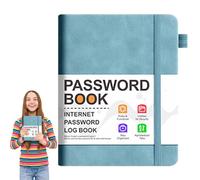 Vriusi Organizador de libro de contraseñas, cuaderno de inicio de sesión de sitio web, registro de direcciones con pestañas alfabéticas, organizador de contraseñas para cuentas, registro de