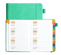 Vriusi Organizador de libro de contraseñas, cuaderno de inicio de sesión de sitio web, registro de direcciones con pestañas alfabéticas, organizador de contraseñas para cuentas, registro de