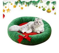 Vriusi Plush Dog Bed, Round Pet Cushion, Soft Cat Bed, Comfortable Pet Bed, Small Dog Bed, Holiday Pet Bed, Cozy Pet Cushion, Kitten Bed, Puppy Cushion, Pet Supplies