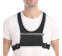 Vriusi Running Vest Phone Holder, Lightweight Jogging Vest, Adjustable Reflective Vest, Water Resistant Hydration Vest, Jogging Vest With Phone Pocket, Reflective Exercise Vest 19cm/7.48 Inches,