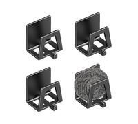 Vriusi Soporte de esponja para fregadero de cocina, soporte de esponja impermeable para encimera de fregadero de cocina con ganchos, organizador de fregadero de cocina montado en la pared para