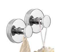 Vriusi Stainless Steel Hooks, Suction Cup Towel Hooks, Reusable Coat Hooks, Strong Suction Cup Hooks, Space Saving Robe Hooks, Wall Mounted Suction Hooks, Reusable Hooks For Bathroom, Heavy Duty Sucti