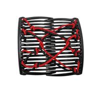 Vriusi Stretchy Hair Combs, Popular Retro Magic Hair Comb, Magic Women Comb Clip, Creative Elastic Hairpin, Double Comb Hair Clip, Multipurpose Hair Accessories for Braided Hair, Bun and Low Ponytail