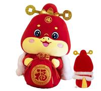 Vriusi Stuffed Animal Snake | Mascot Snake Plush Toy | Super Soft Red 2025 Year of The Snake Plush for Spring Festival Home Decoration, Chinese New Year Snake Decor for Living Room
