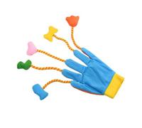 Vriusi Teaser Gloves for Cat | Plush Cat Toys Teaser Gloves | 5-Finger Cat Teaser Toy with Bells, Interactive Kitten Toy Plush Gloves for Indoor Cats, Kittens Exercise & Entertainment