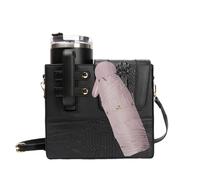 Vriusi Water Bottle Carrier Bag, Sport Water Holder, Portable Water Sling Bag, Ajustable Bottle Pouch, Hiking Water Bottle Carrier, Water Bottle Sleeve Holder, Sling Bag for Water Bottle, H, Negro ,