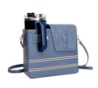 Vriusi Water Cup Storage Bag, Portable Sports Water Bottle Holder, Elegant Travel Cup Holder Bag, Women's Shoulder Purse with Adjustable Shoulder Strap, Fits Most Water Bottles for Travel,