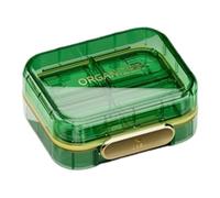 Vriusi Weekly Pill Organizer, Double-layer Medicine Case, Compartment Pill Organizer, Lidded Medicine Planner, Travel Pill Dispenser, Medicine Organizer Case 8x7x3.5cm/3.15x2.76x1.38 Inches