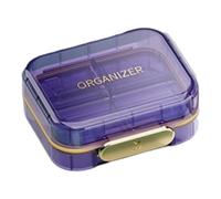 Vriusi Weekly Pill Organizer, Double-layer Medicine Case, Compartment Pill Organizer, Lidded Medicine Planner, Travel Pill Dispenser, Medicine Organizer Case 8x7x3.5cm/3.15x2.76x1.38 Inches