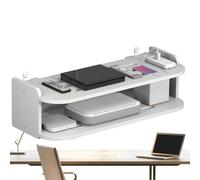Vriusi WiFi Router Shelf, Wall Mounted Projector Shelf, No Drill Router Rack, Wireless Router Heat Disipation Rack, Multifunctional Storage, Game Console, Wall Mounted WiFi, Projector