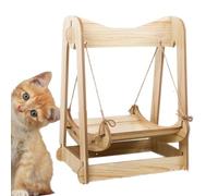 Vriusi Wooden Cat Hammock Swing, Pet Resting Bed, Cat Bed Indoor, Cat Hammock Couch, Cat Swing Bed, Small Animal Hammock, Bunny Resting Bed, Kitten Cat Couch, Wooden Pet Swing, Indoor Cat Bed