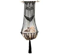 Vriusi Woven Cat Beds | Macrame Bohemian Pet Hammock | Kitten Hammock Bed, Space-Saving Bed Swing Bed for Living Rooms, Bedrooms, Balcony, Stylish and Cozy Cat Hammock for Home, Indoor Pets