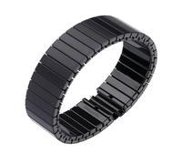 VRKRTVBLB 20mm 22mm Elastic Stainless Steel Watch Band For Smartwatch Unisex(Black,18MM_L-ABOUT 151MM)