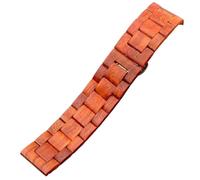 VRKRTVBLB Correa de reloj de madera de liberación rápida 20 mm 22 mm Correa de reloj unisex Pulsera de madera(Red,20mm)