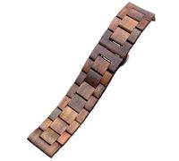 VRKRTVBLB Correa de reloj de madera de liberación rápida 20 mm 22 mm Correa de reloj unisex Pulsera de madera(Black,20mm)