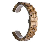 VRKRTVBLB Correa de reloj de madera de liberación rápida, correa de repuesto de pulsera unisex de 20 mm y 22 mm(Brown,20mm)
