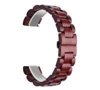 VRKRTVBLB Correa de reloj de madera de liberación rápida, correa de repuesto de pulsera unisex de 20 mm y 22 mm(Red,20mm)