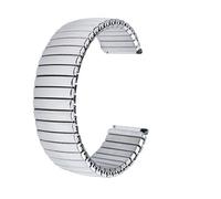 VRKRTVBLB Correa de reloj elástica de acero inoxidable Correa de reloj extensible 16 mm 18 mm 20 mm 22 mm Correa de muñeca unisex Correa de reloj de repuesto Accesorios de reloj(Silver,16mm)