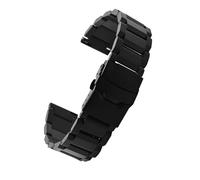 VRKRTVBLB Pulsera de acero inoxidable for pulsera de metal negra de 20 mm y 22 mm, unisex(A,22mm)