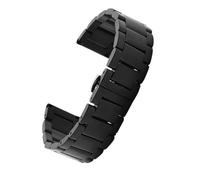 VRKRTVBLB Pulsera de acero inoxidable for pulsera de metal negra de 20 mm y 22 mm, unisex(C,20mm)