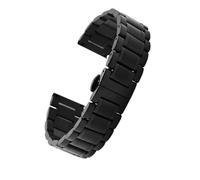 VRKRTVBLB Pulsera de acero inoxidable for pulsera de metal negra de 20 mm y 22 mm, unisex(D,22mm)